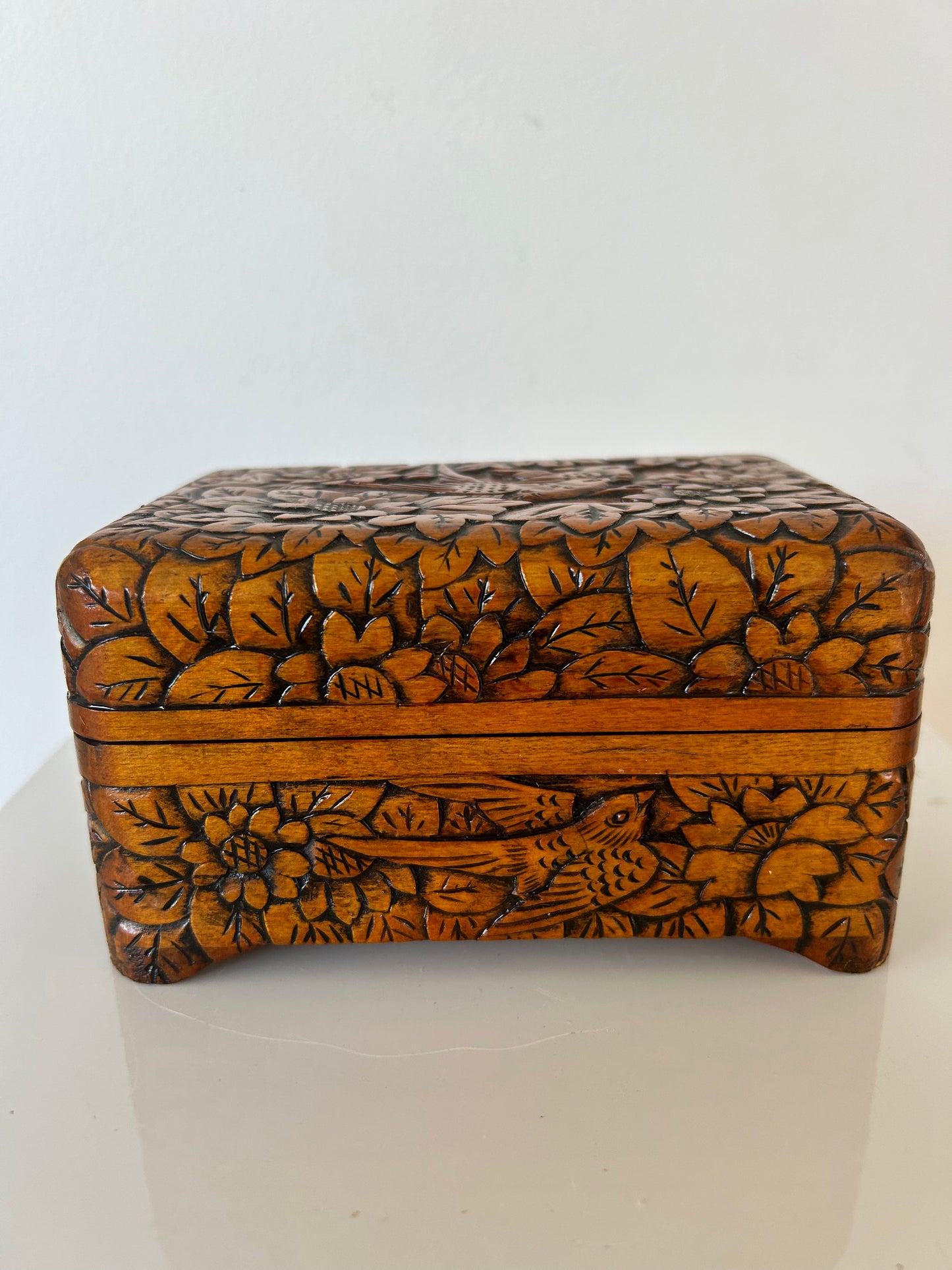 CARVED WOODEN BOX