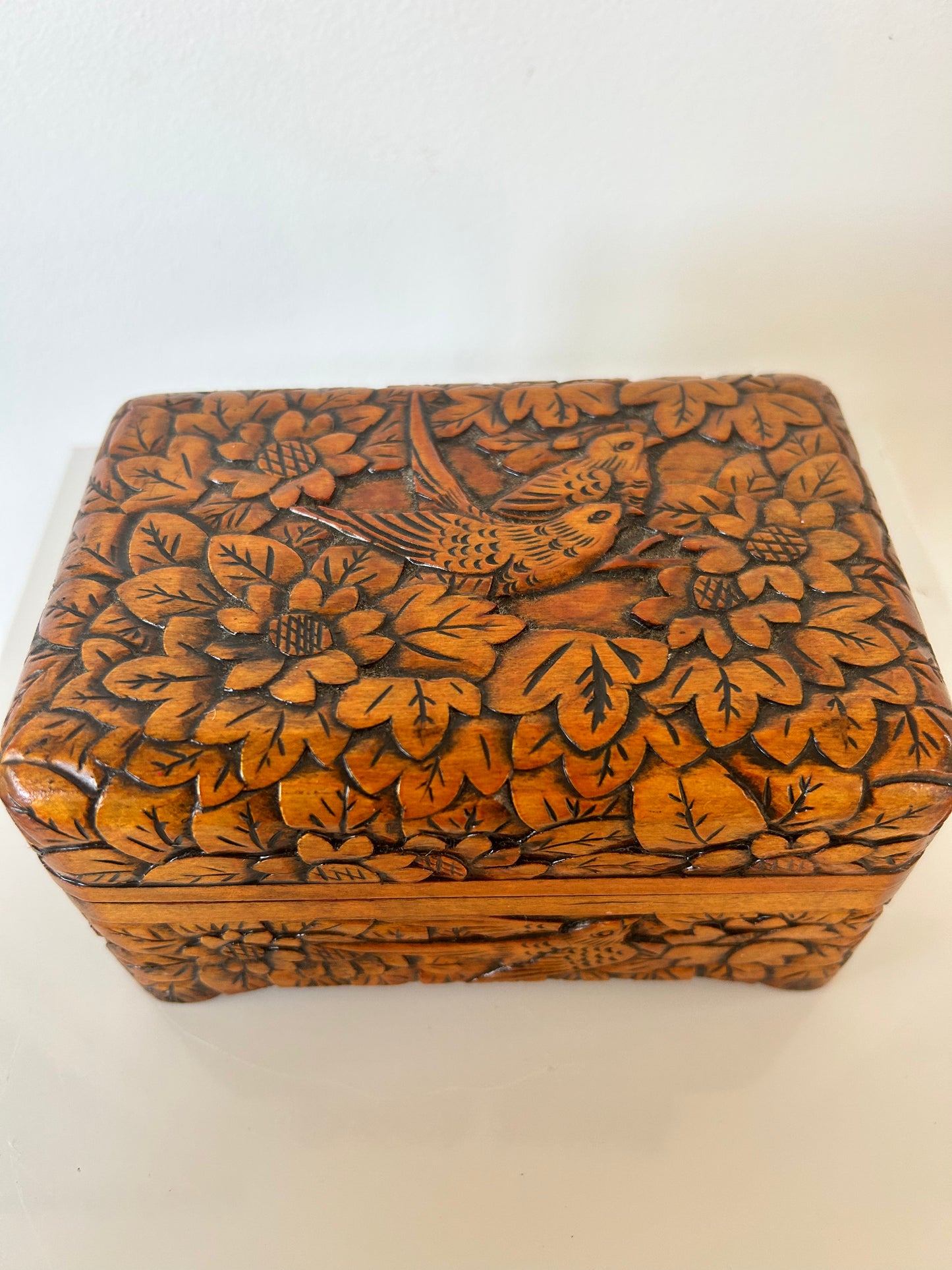 CARVED WOODEN BOX