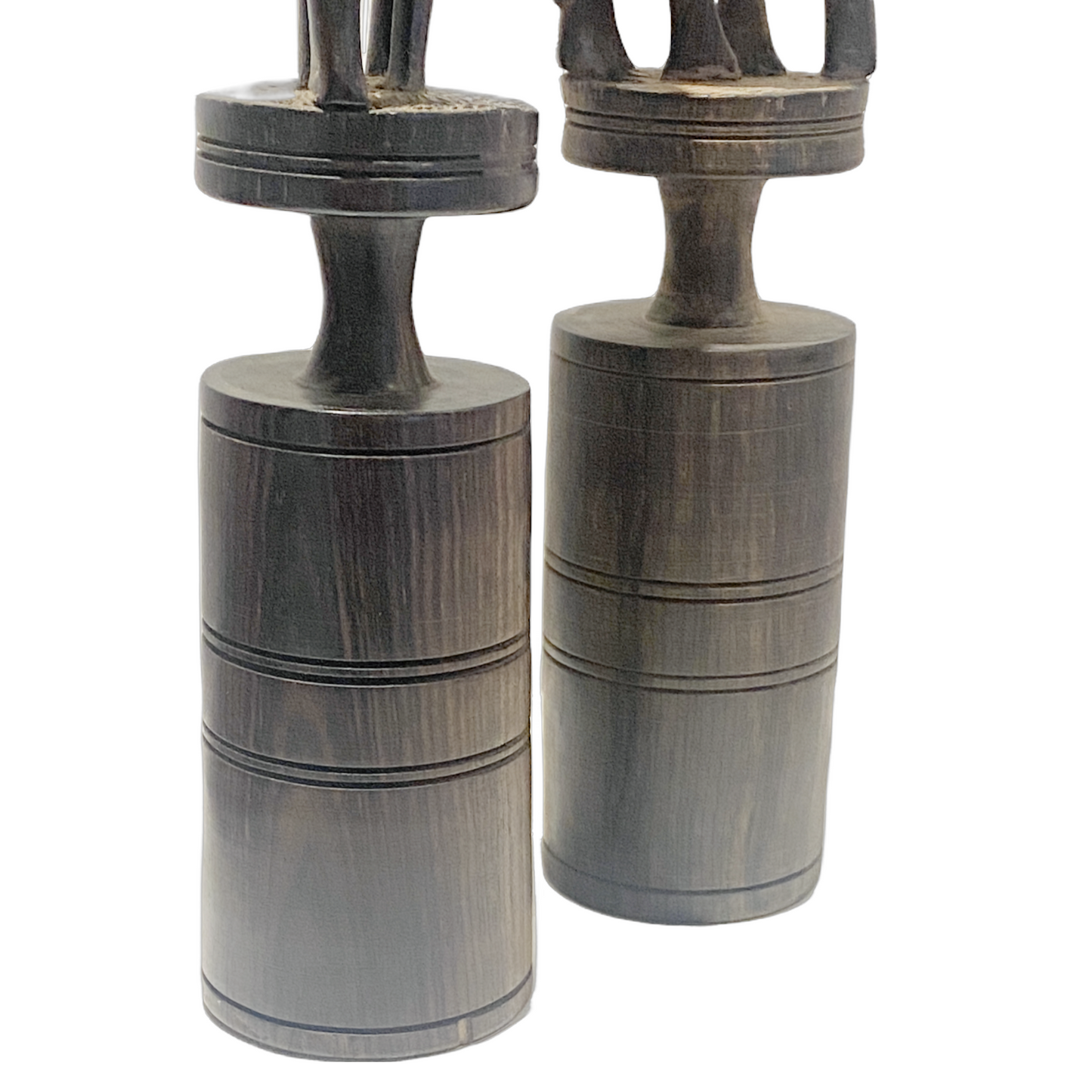 AFRICAN EBONY CANDLE HOLDERS