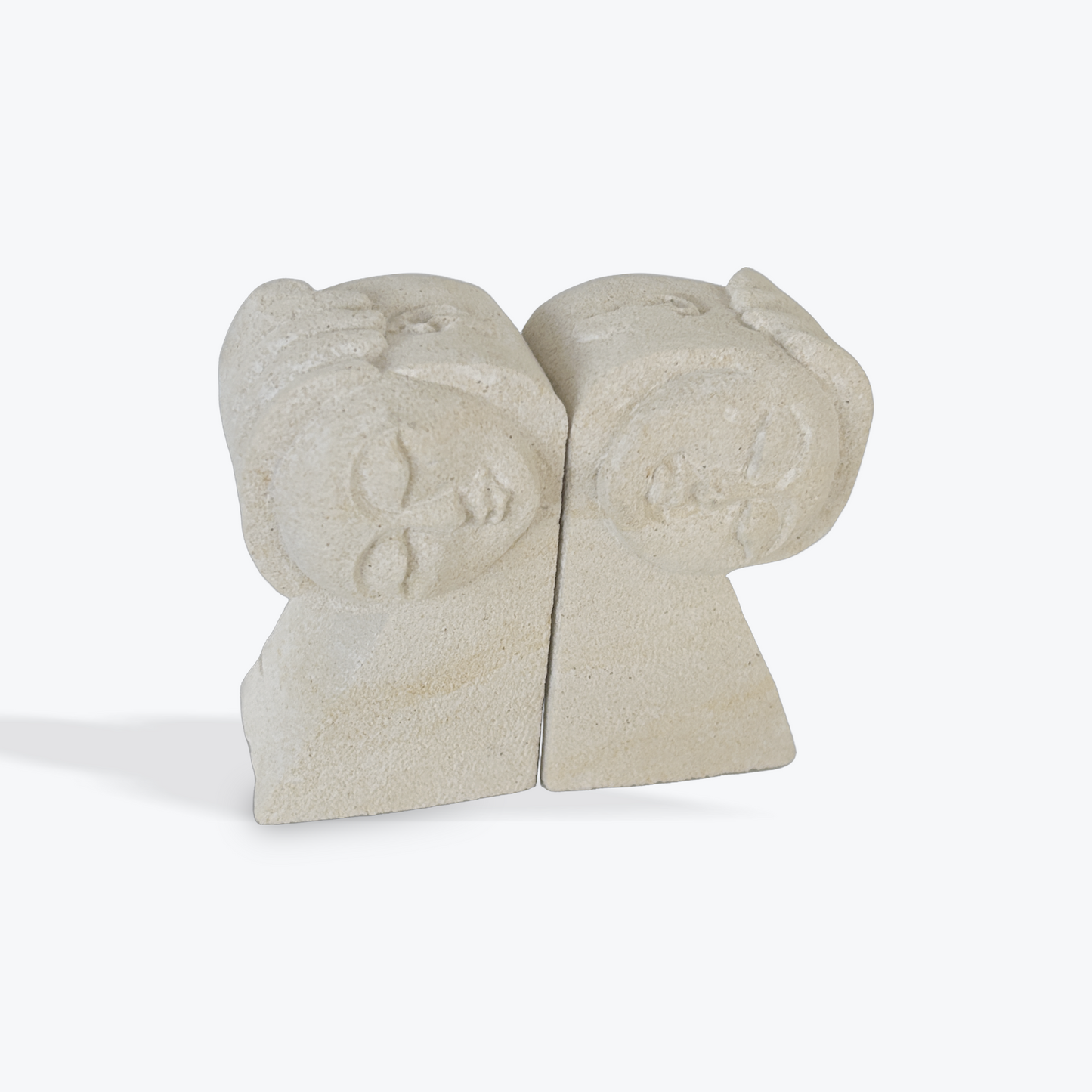 LOVERS : MALE  / FEMALE STATUE DUALITY : STANDSTONE