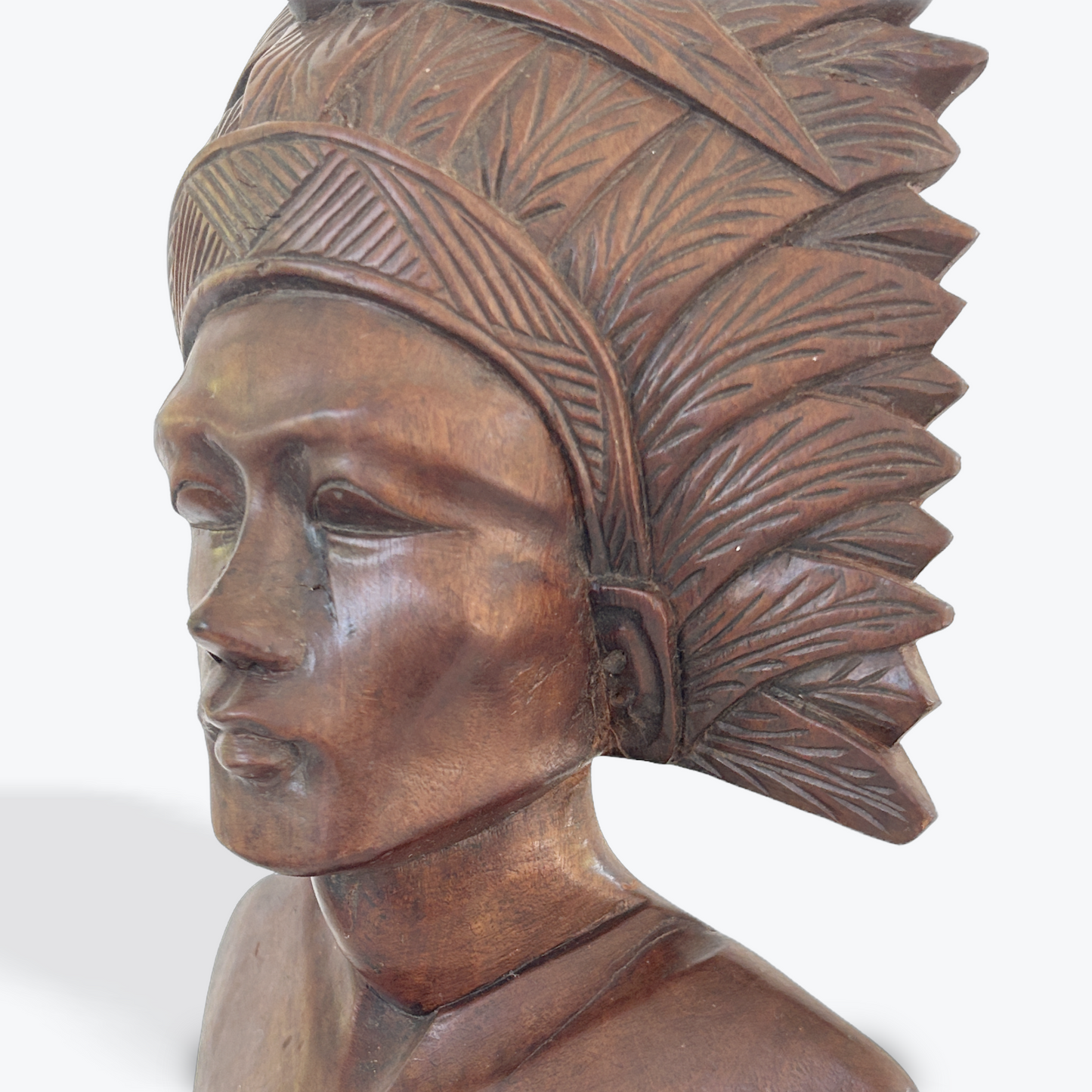 POWERFUL CARVED TRIBAL MALE BUST