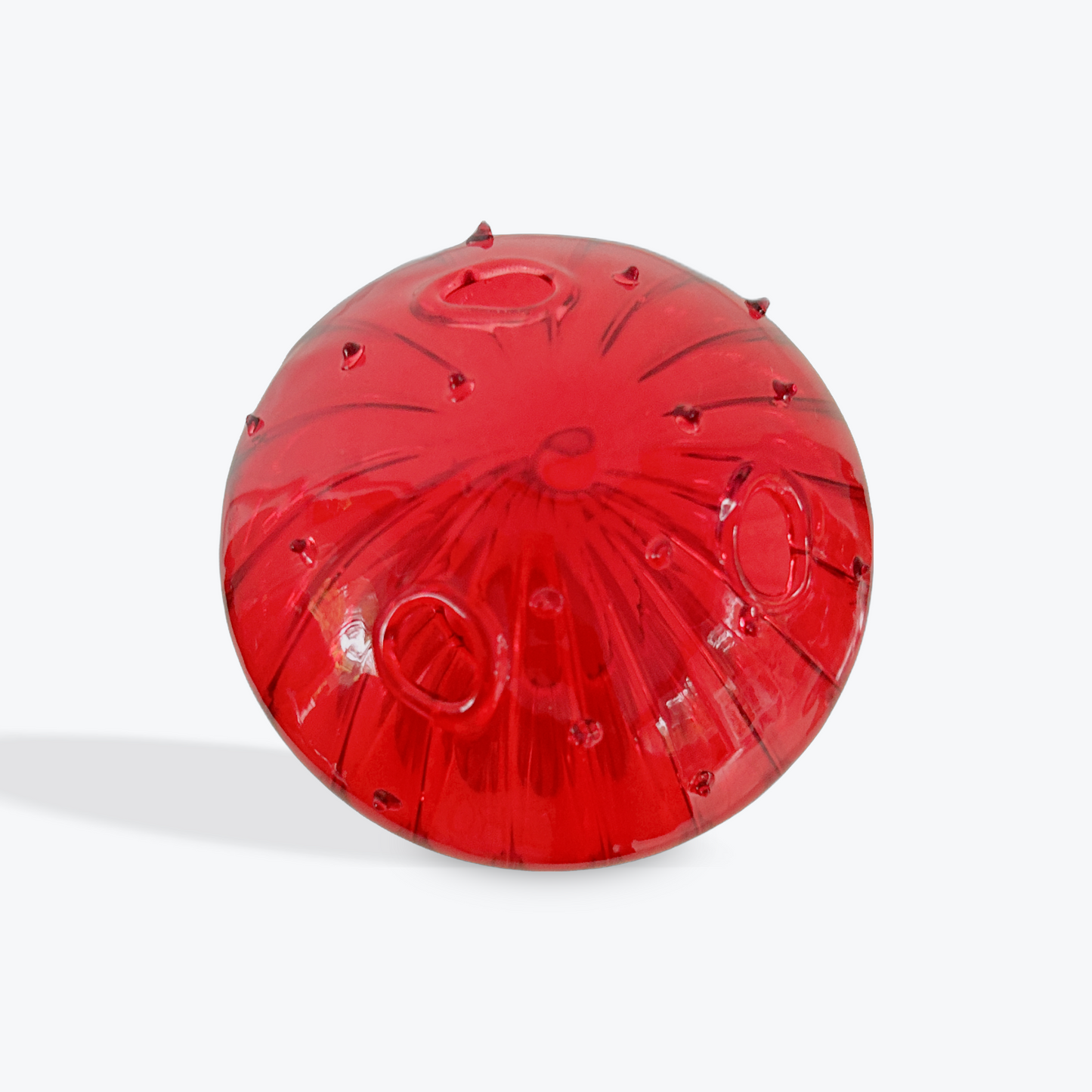 RED GLASS MUSHROOM VASE