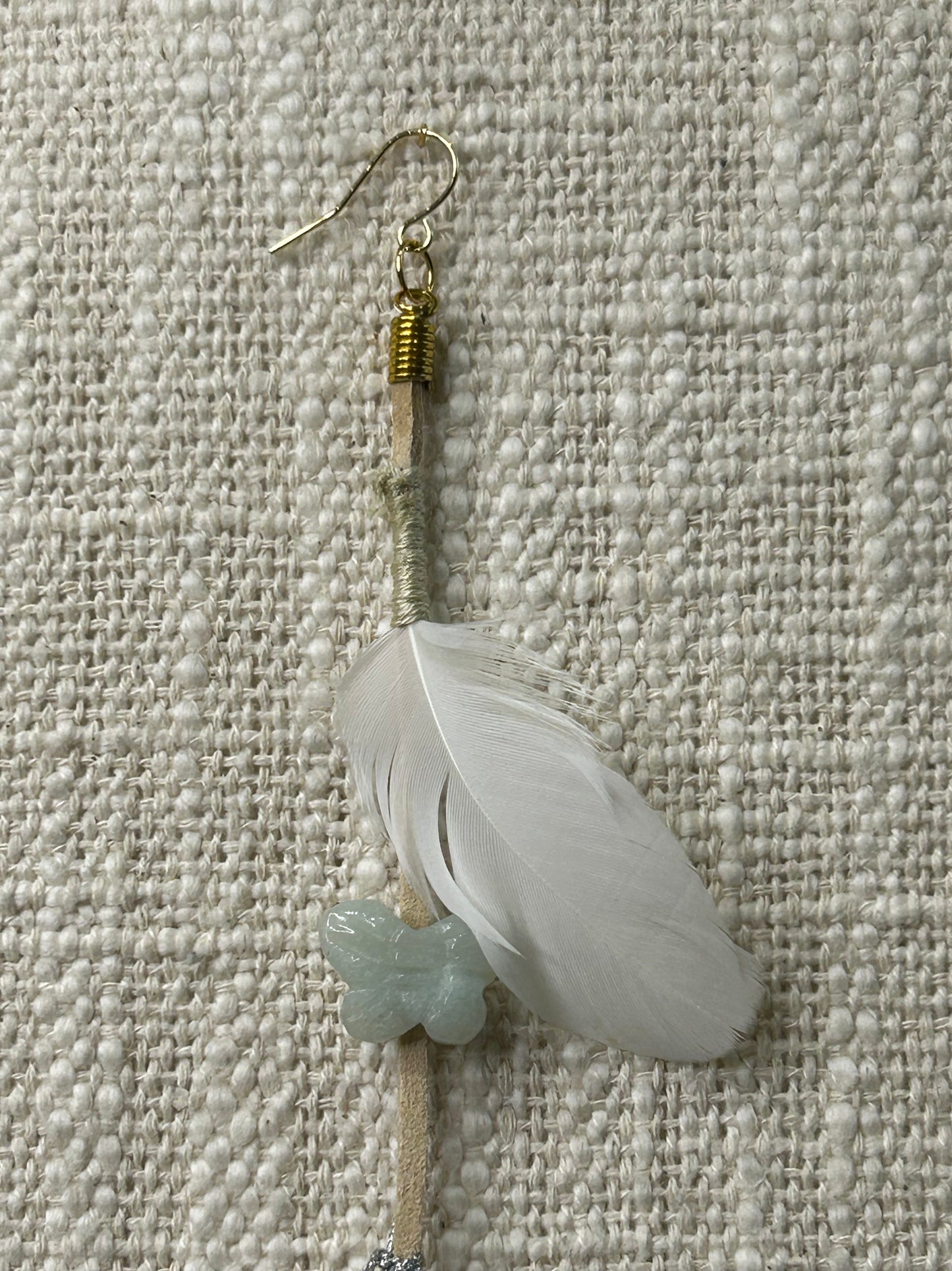 INDIGO FINE FEATHERED FRIEND CEREMONIAL EARRING