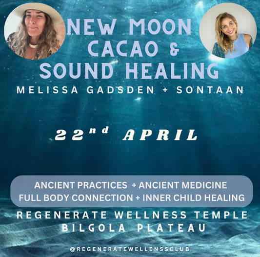 NEW MOON CACAO : SOUND HEALING : WATER :  22nd APRIL