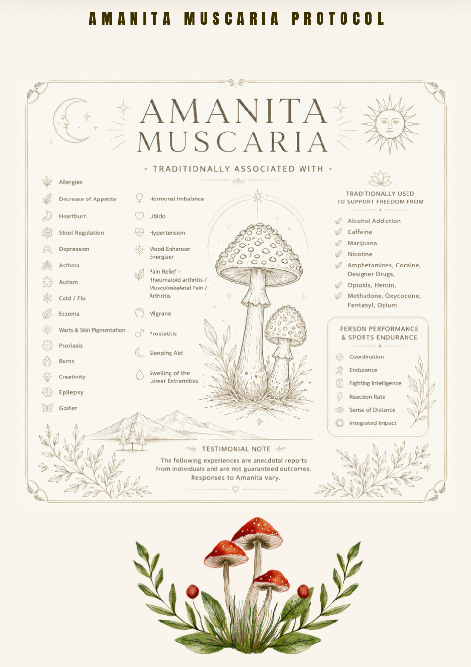 AMANITA MUSCARIA Digital protocol