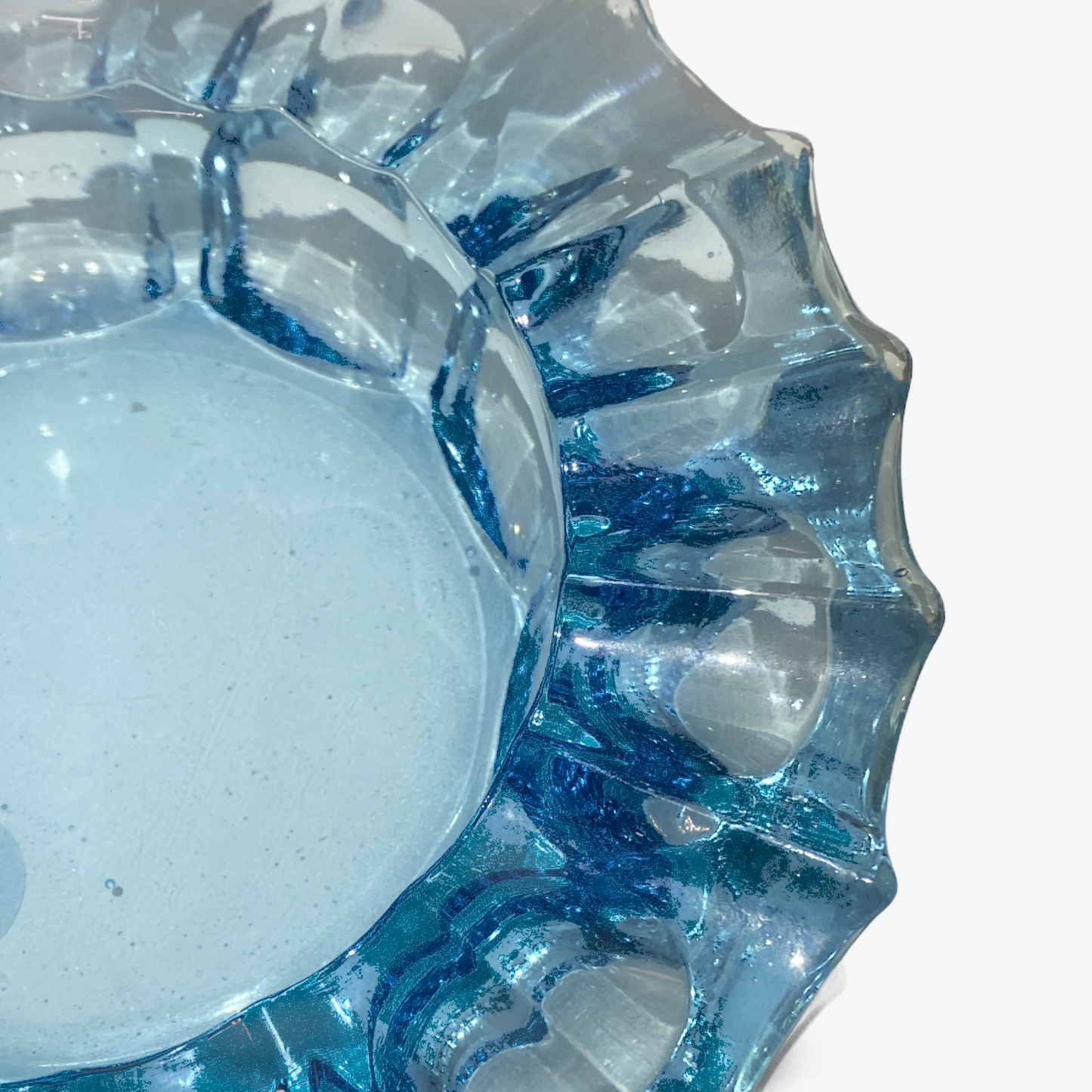 SWEET BLUE OCEAN GLASS VESSEL