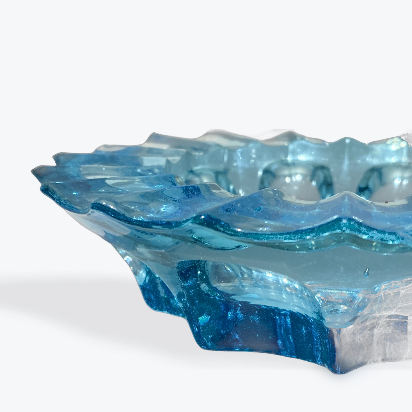 SWEET BLUE OCEAN GLASS VESSEL