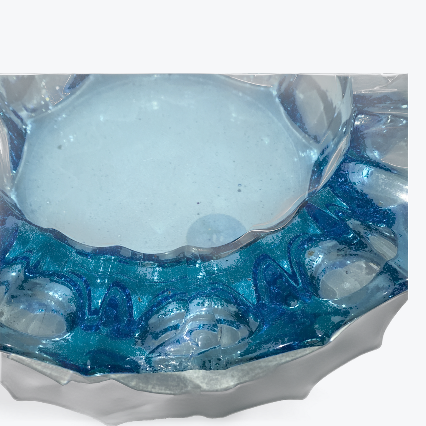 SWEET BLUE OCEAN GLASS VESSEL