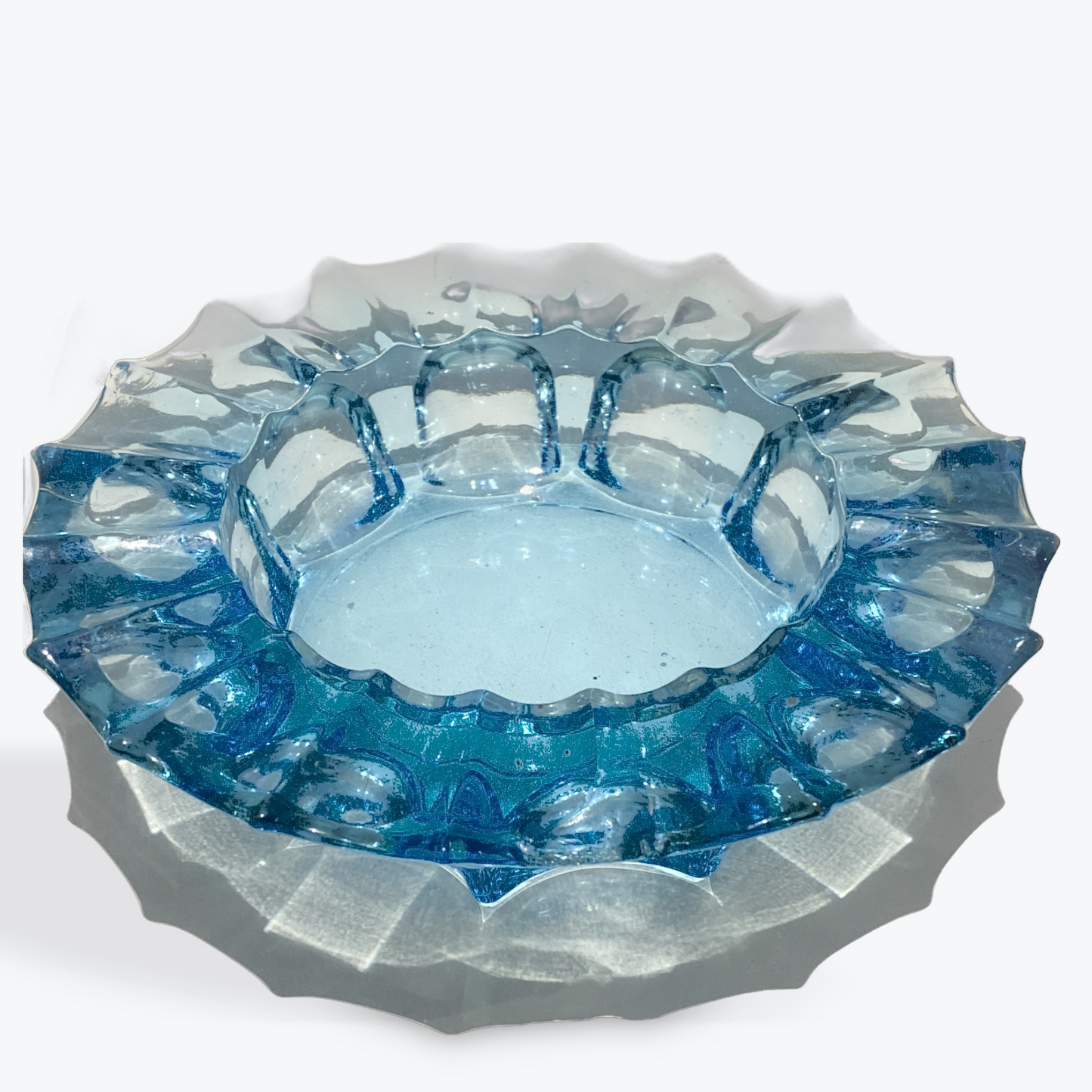 SWEET BLUE OCEAN GLASS VESSEL