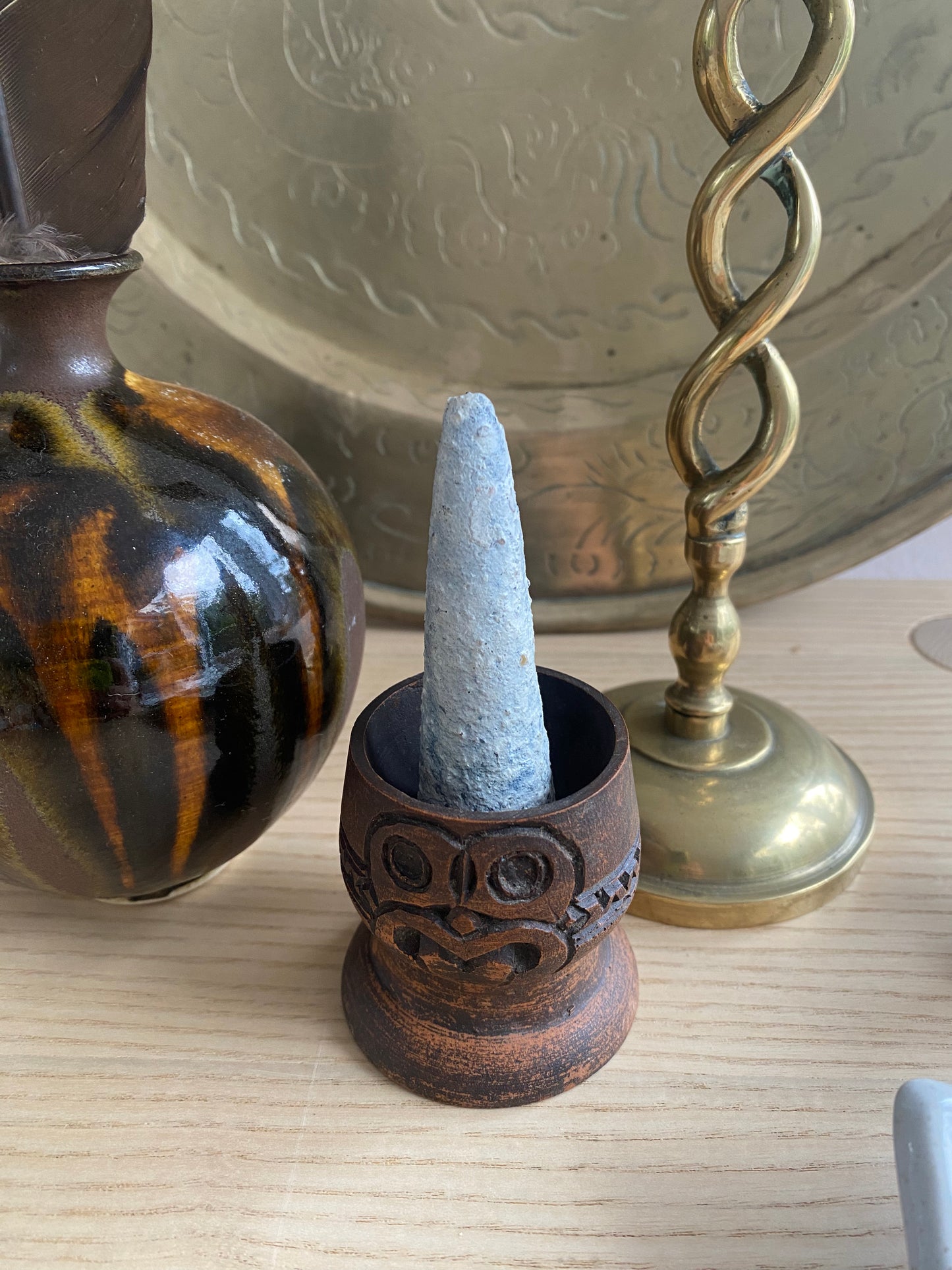 TIKI WARRIOR COPAL BURNER